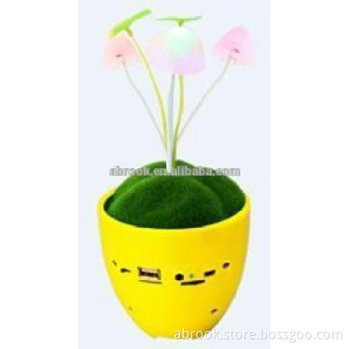 New product usb mini flowerpot speaker led